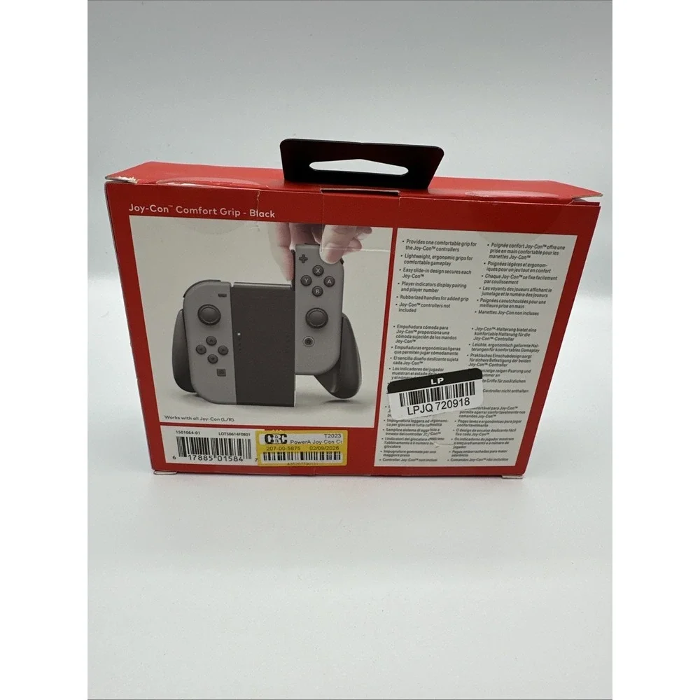 PowerA Joy-Con Comfort Grip Ergonomic Black for Nintendo Switch Controller